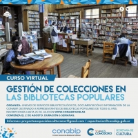 /CERRADA/ Curso virtual “Gestión de Colecciones en las Bibliotecas Populares” de la CONABIP